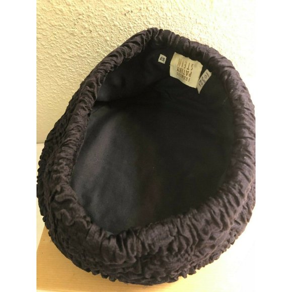 VINTAGE FRANCES PATIKY STEIN BLACK SILK HAT - with ORIGINAL BOX main image 4